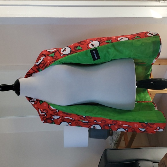 Red Santa BLAZER + PANT + TIE Suitmeister Red Size Small - 34-36 - Picture 5 of 9